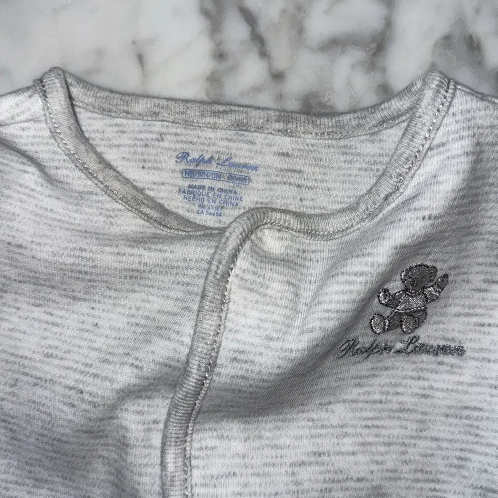 RALPH LAUREN STRIPED FOOTIE NB